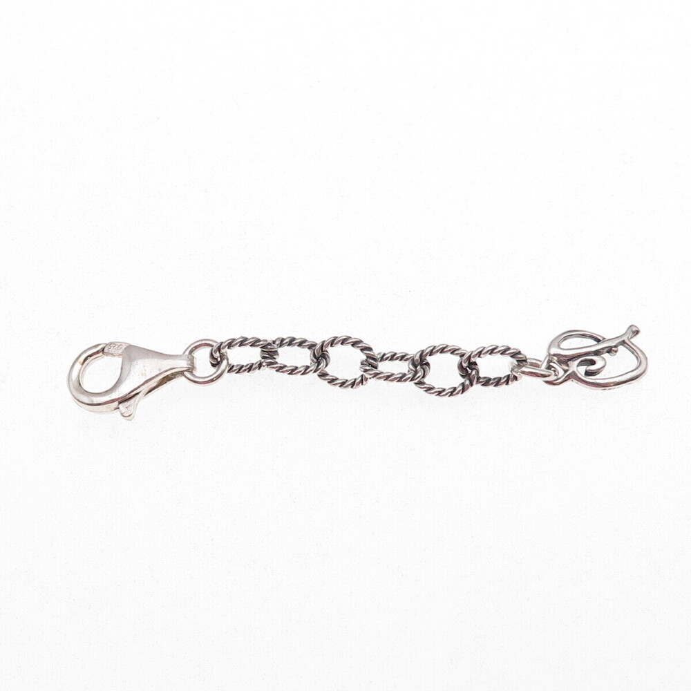 Carolyn Pollack Sterling Silver Vintage Bracelet / Necklace Chain Extension 2" - Picture 4 of 10